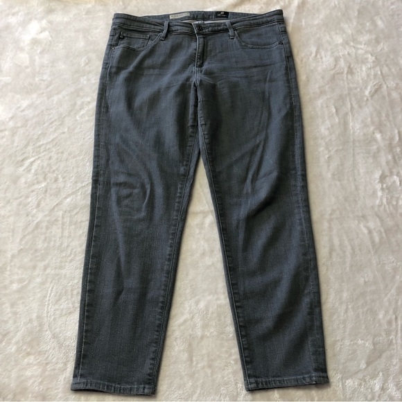 AG Adriano Goldschmied The Stevie Ankle Slim Straight Grey Jean Petite 32 - Picture 2 of 10